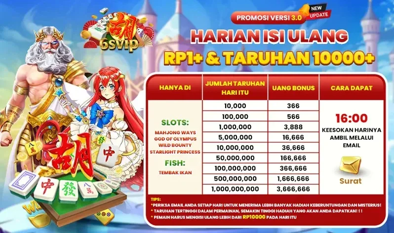 HARIAN ISI ULANG RP1+ & TARUHAN 10000+
